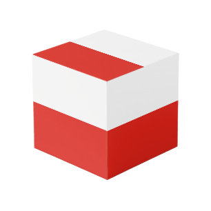 Poland flag cube