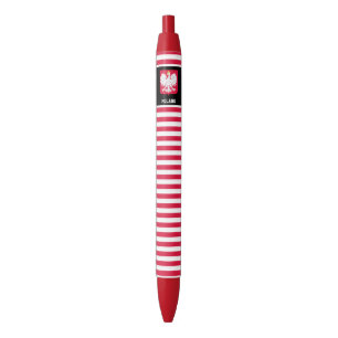 Poland Flag Cute Patriotic Black Ink Pen