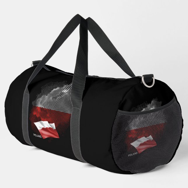 Poland flag duffle bag (Right Corner)
