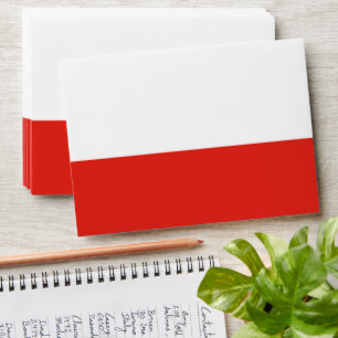 Poland flag envelope