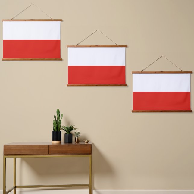 Poland flag hanging tapestry (Asymmetrical)
