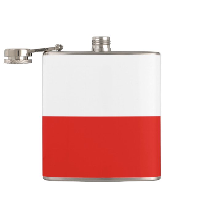 Poland flag hip flask (Opened)