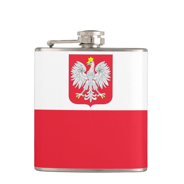 Poland Flag Hip Flask (Front)