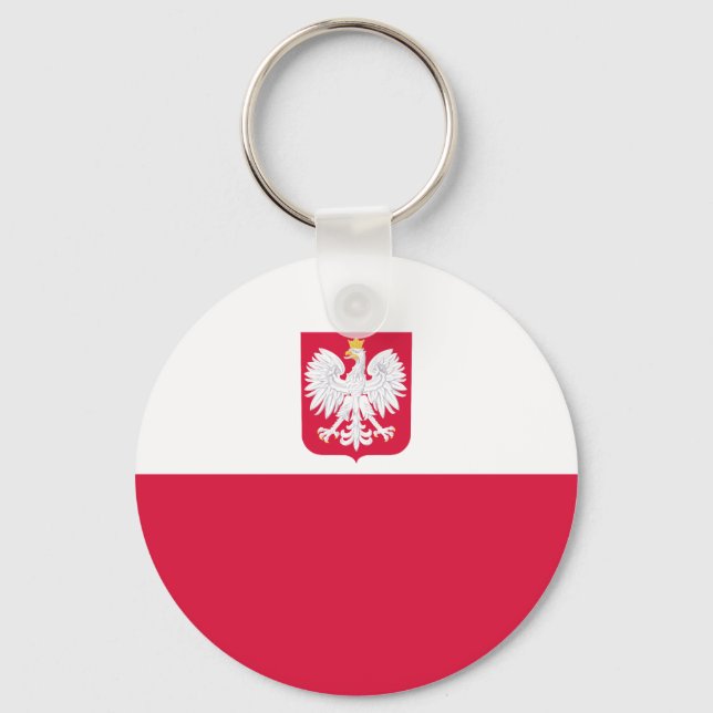 Poland Flag Key Ring (Front)