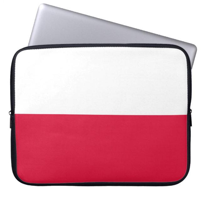 Poland Flag Laptop Sleeve (Front)