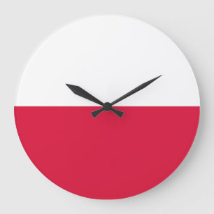 Poland Flag Large Clock