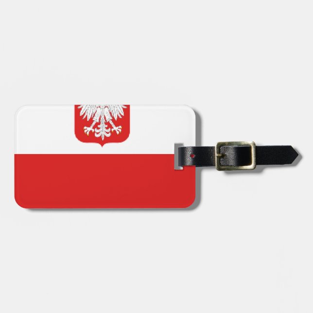 poland flag luggage tag (Front Horizontal)