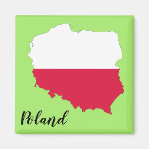 Poland Flag Map Magnet
