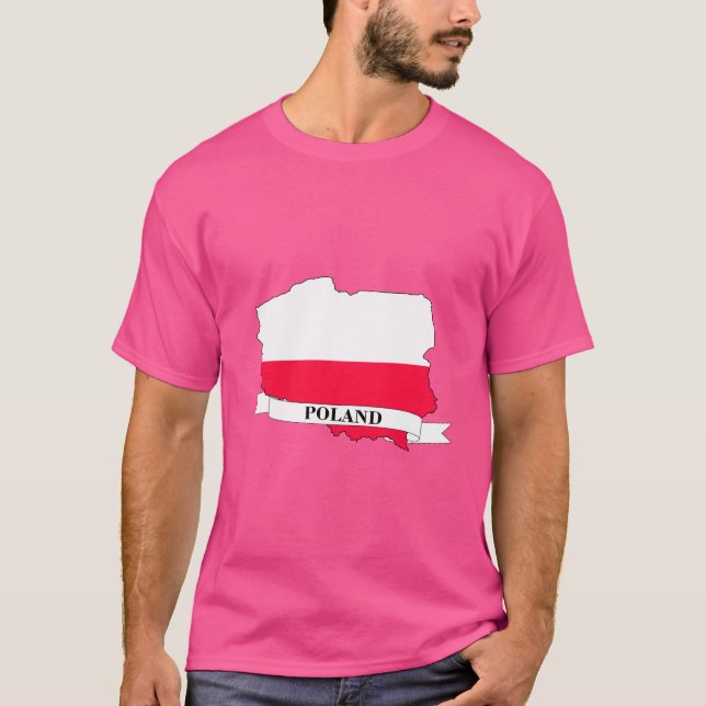 Poland flag map T-Shirt (Front)
