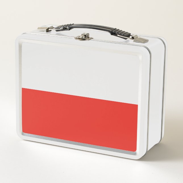Poland flag metal lunch box (Front)
