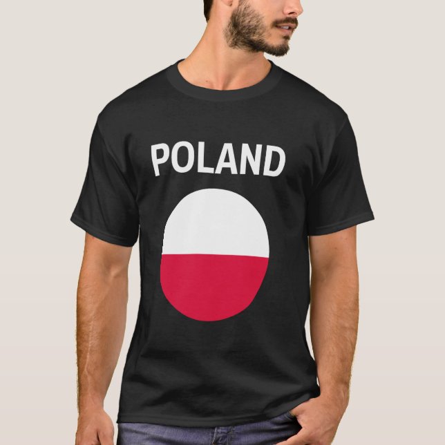 Poland Flag Modern T-Shirt (Front)