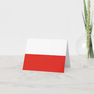 Poland flag note card