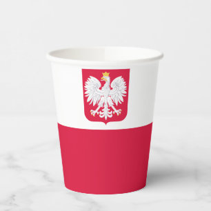 Poland Flag Paper Cups