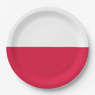 Poland Flag Paper Plate