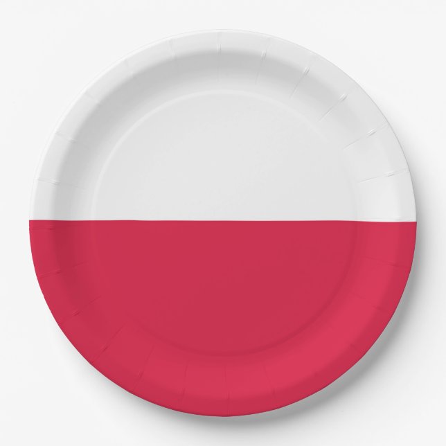 Poland Flag Paper Plate (Front)