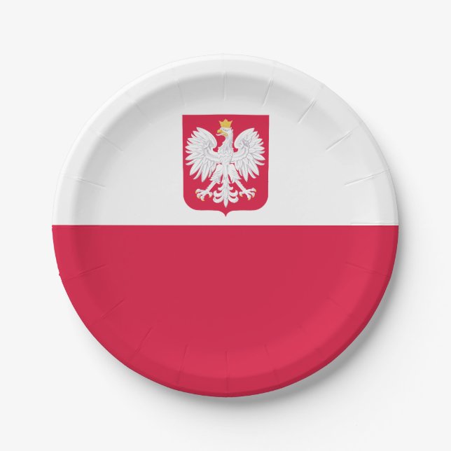 Poland Flag Paper Plate (Front)