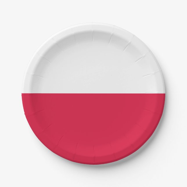 Poland Flag Paper Plate (Front)
