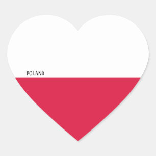 Poland Flag Patriotic Heart Sticker