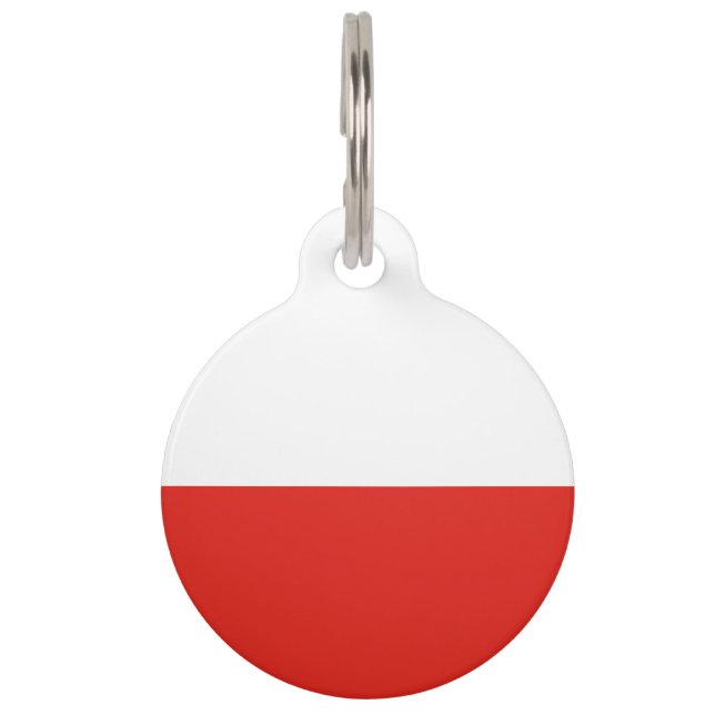 Poland flag pet tag (Front)