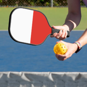 Poland flag pickleball paddle