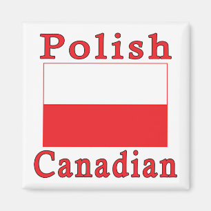 Poland Flag Polish Canadian Magnet