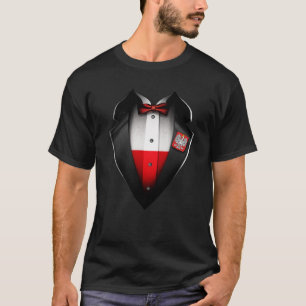 Poland Flag Polish Roots DNA and Heritage Tuxedo19 T-Shirt