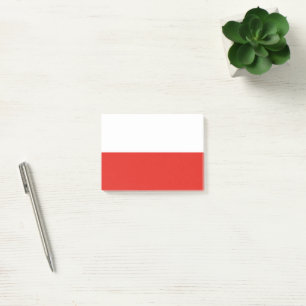 Poland flag post-it notes