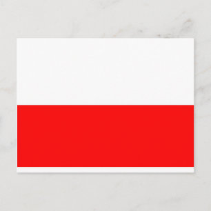 Poland flag postcard