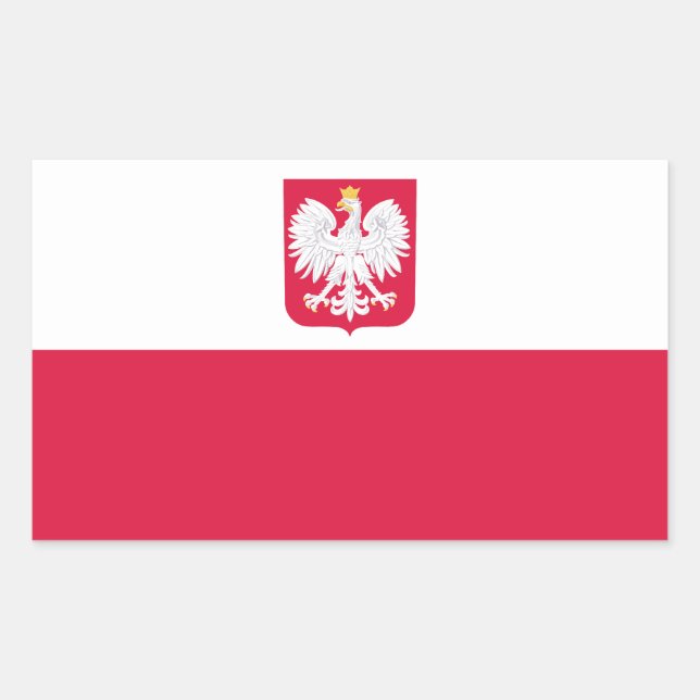 Poland Flag Rectangular Sticker (Front)