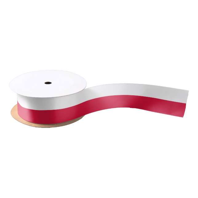 Poland Flag Satin Ribbon (Spool)