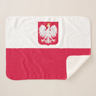 Poland Flag Sherpa Blanket