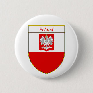 Poland Flag Shield 6 Cm Round Badge