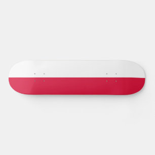 Poland Flag Skateboard