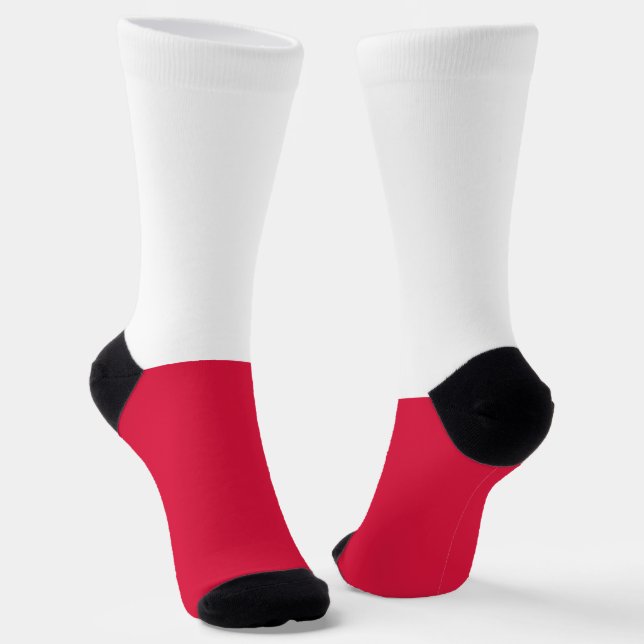 Poland Flag Socks (Angled)