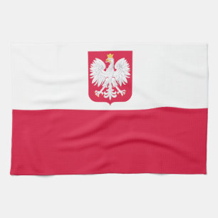 Poland Flag Tea Towel