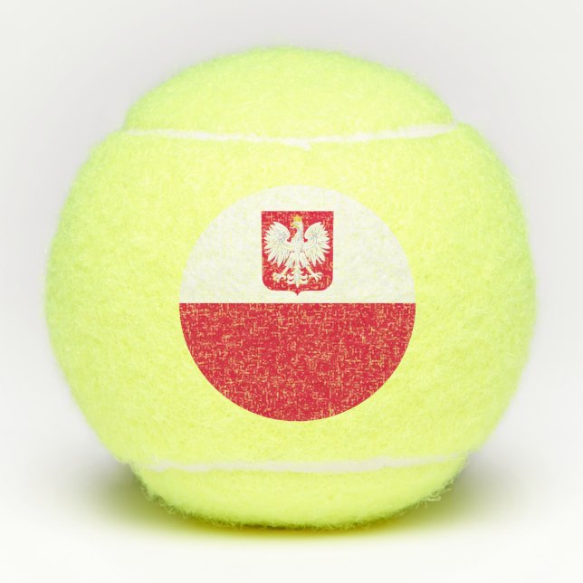 Poland Flag Tennis Balls (Front)