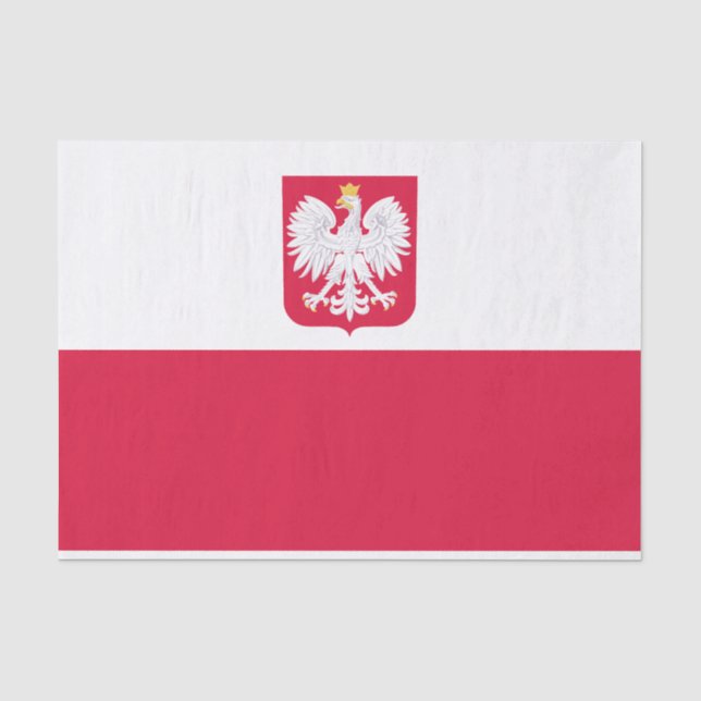 Poland Flag Tissue Paper (Front)
