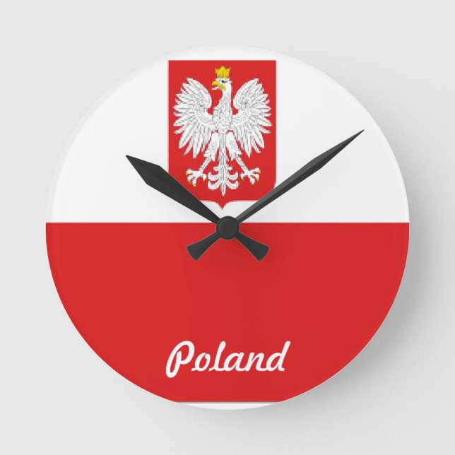 Poland flag wall clock (Front)