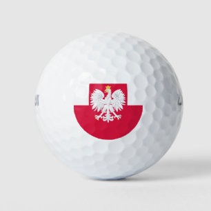Poland flag (with coat of arms) golf balls