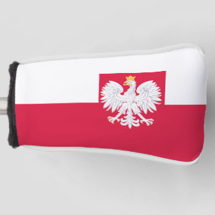 Poland flag (with coat of arms) golf head cover