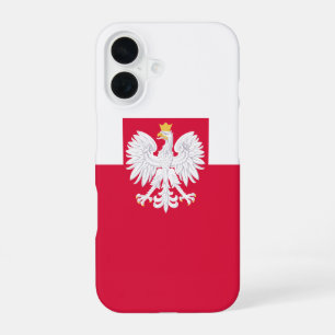 Poland flag (with coat of arms) iPhone 16 case