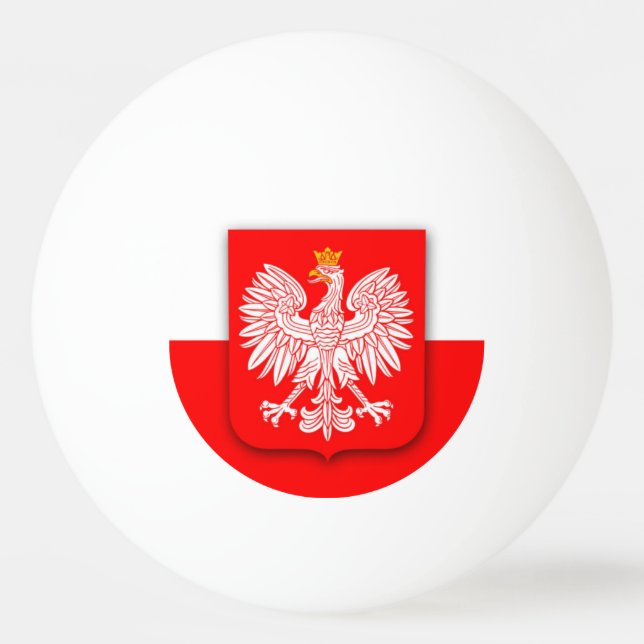 Poland Flag World Cup 2022 Football Soccer Polska Ping Pong Ball (Front)