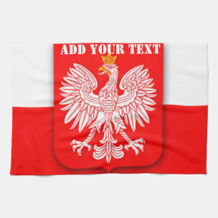 Poland Flag World Cup 2022 Football Soccer Polska Tea Towel