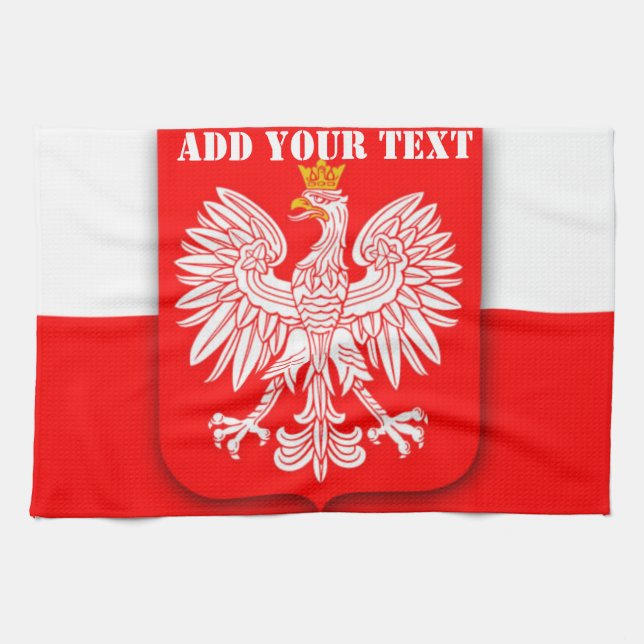 Poland Flag World Cup 2022 Football Soccer Polska  Tea Towel (Horizontal)