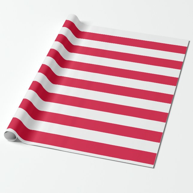Poland Flag Wrapping Paper (Unrolled)