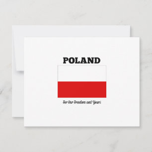Poland "For Our Freedom and Yours" Card