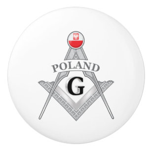 Poland freemasonry sign ceramic knob