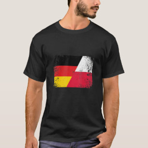 Poland Germany Polish Flag Polska Half Pole T-Shirt