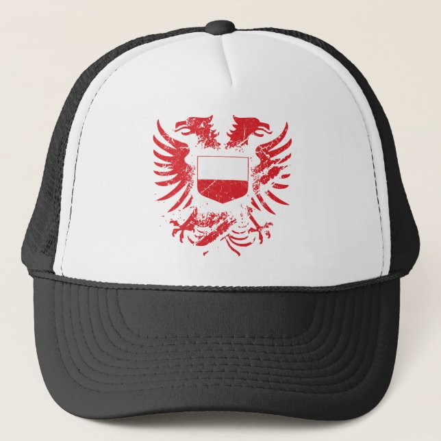 Poland Grunged Trucker Hat (Front)