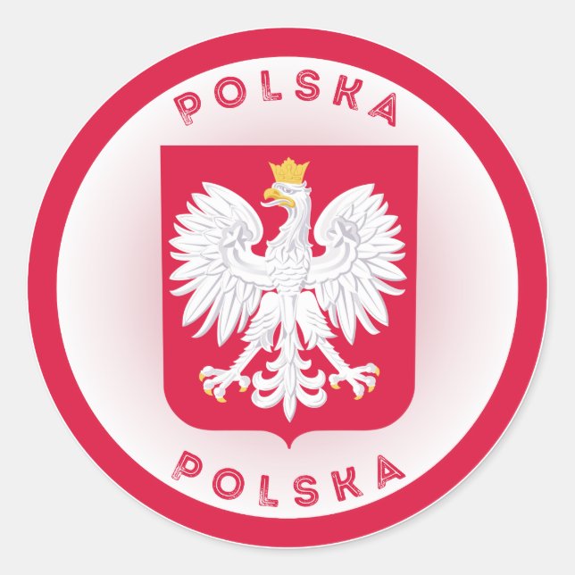 Poland Heritage Emblem Classic Round Sticker (Front)